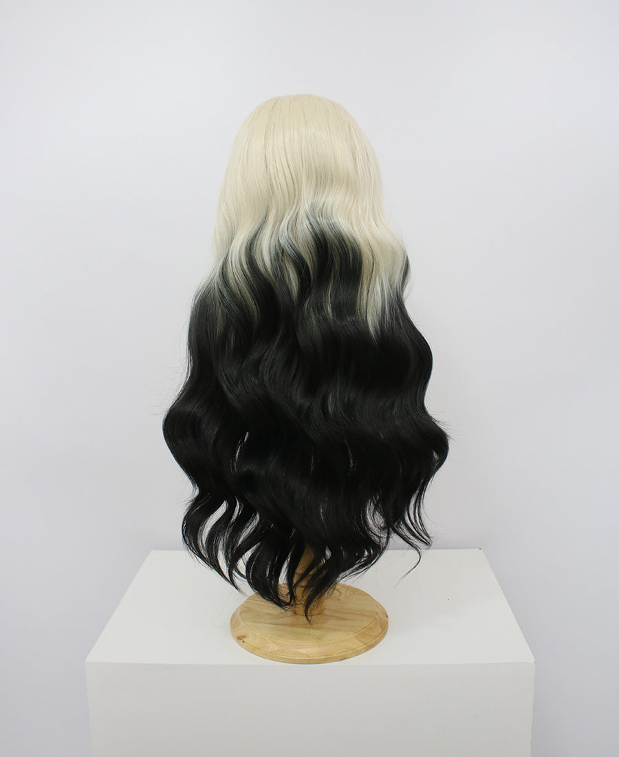 Freya-Black And White Lace Frontal Synthetic Wigs