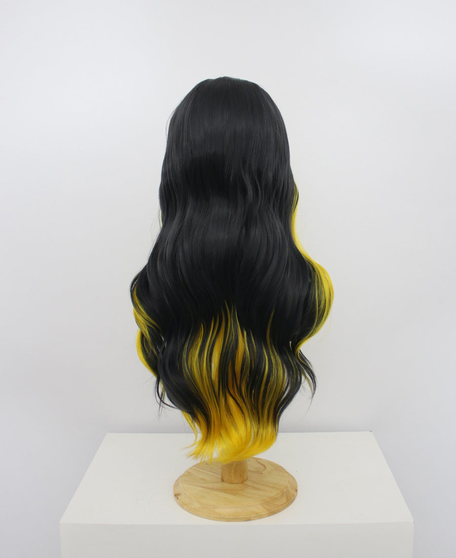 Freya-Black and yellow Lace Frontal Synthetic Wigs