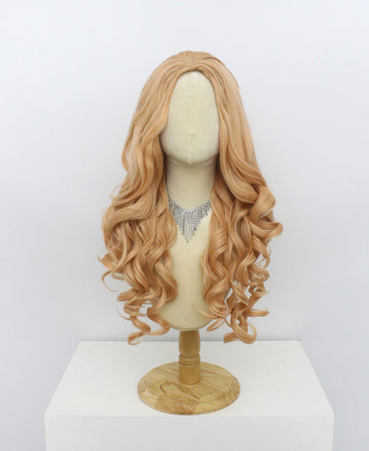 Ariel-Orange Hard Frontal Synthetic Wigs