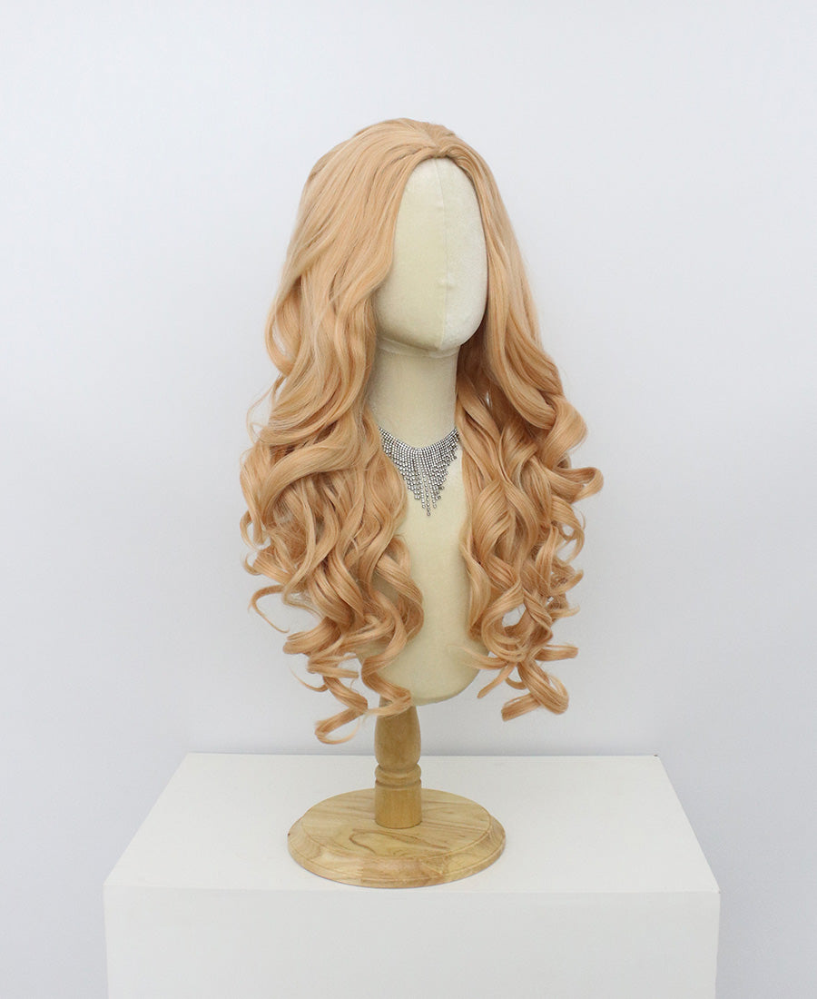 Ariel-Orange Hard Frontal Synthetic Wigs