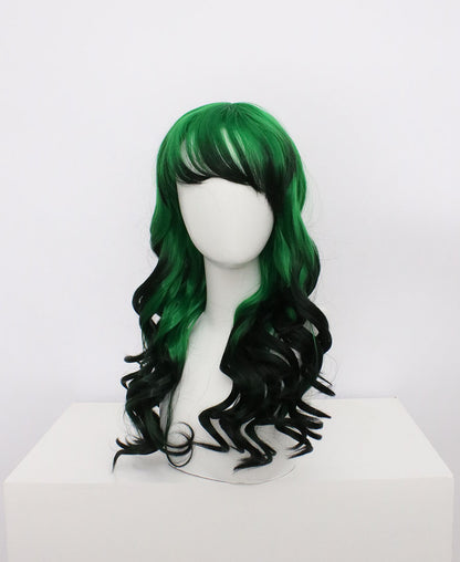 Mia-Green And Black Hard Frontal Synthetic Wigs