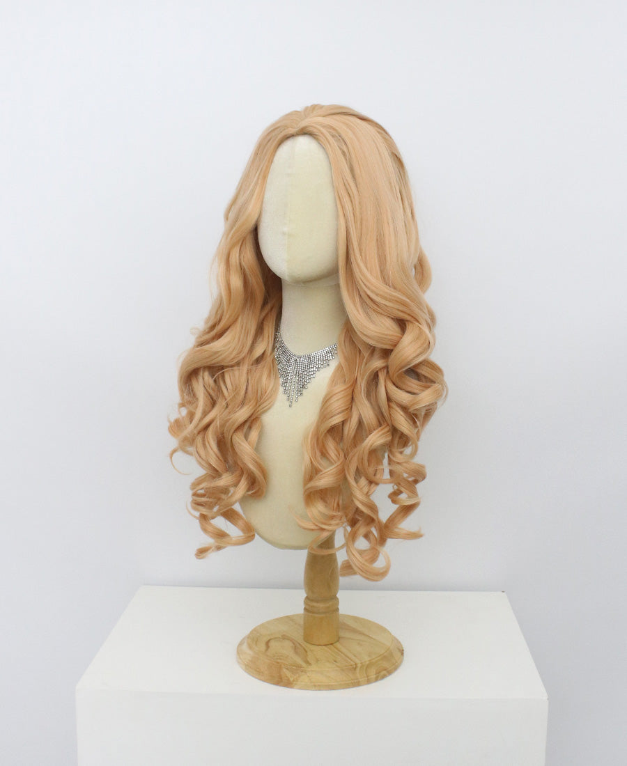 Ariel-Orange Hard Frontal Synthetic Wigs