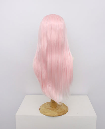 Ariel-Pink Hard Frontal Synthetic Wigs