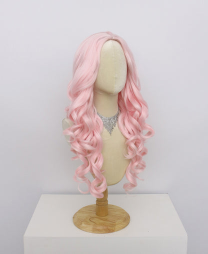 Ariel-Pink Hard Frontal Synthetic Wigs