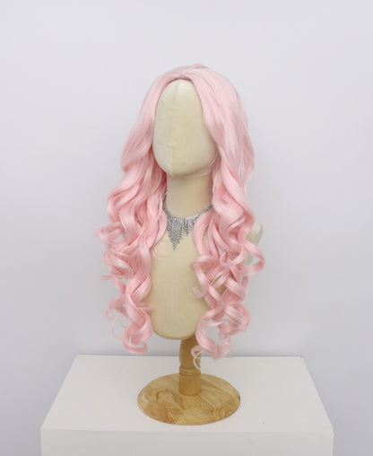 Ariel-Pink Hard Frontal Synthetic Wigs