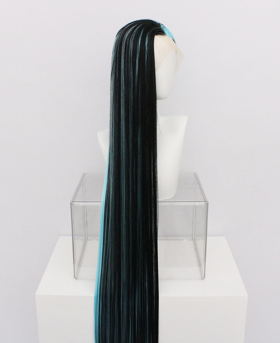 Zane-Black And Blue Lace Frontal Synthetic Wigs