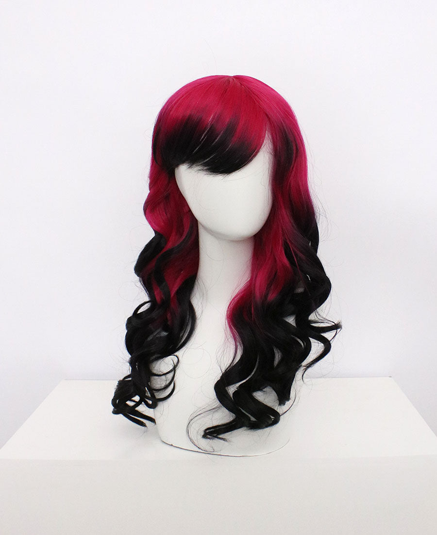 Mia-Pink And Black Hard Frontal Synthetic Wigs