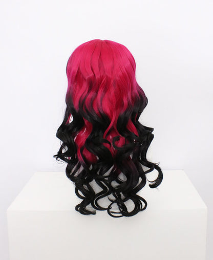 Mia-Pink And Black Hard Frontal Synthetic Wigs