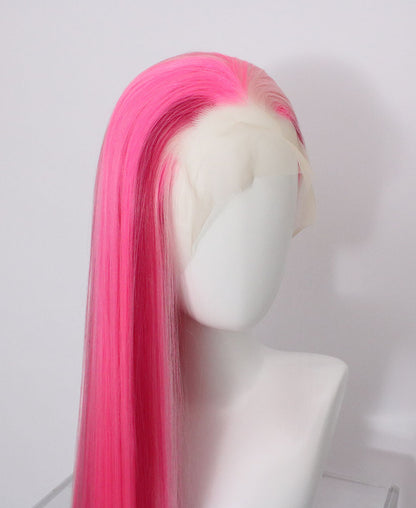 Zane-Pink Lace Frontal Synthetic Wigs Fashion wigs Long wigs 65 inch wigs