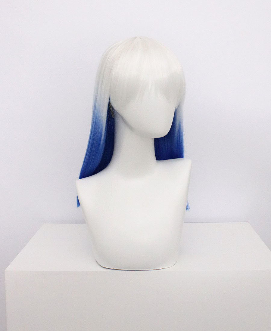 Mia-Blue And White Hard Frontal Synthetic Wigs