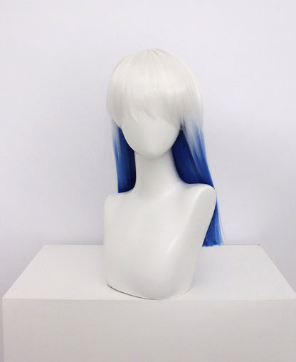 Mia-Blue And White Hard Frontal Synthetic Wigs