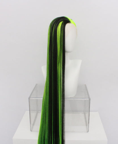 Zane-Black And Green Lace Frontal Synthetic Wigs