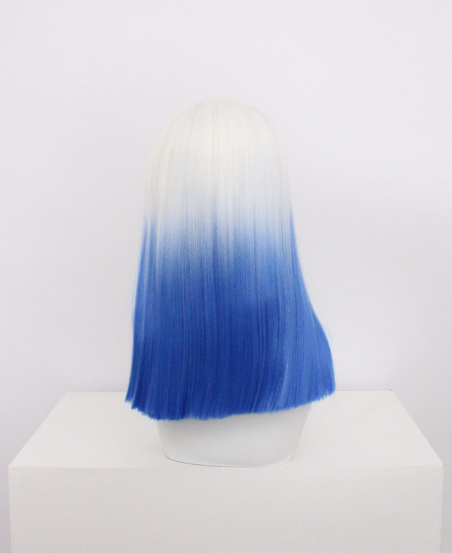 Mia-Blue And White Hard Frontal Synthetic Wigs