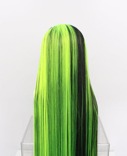 Zane-Black And Green Lace Frontal Synthetic Wigs