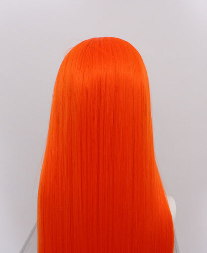 Zane-Orange Lace Frontal Synthetic Wigs super long wig 65 inch wig high quality