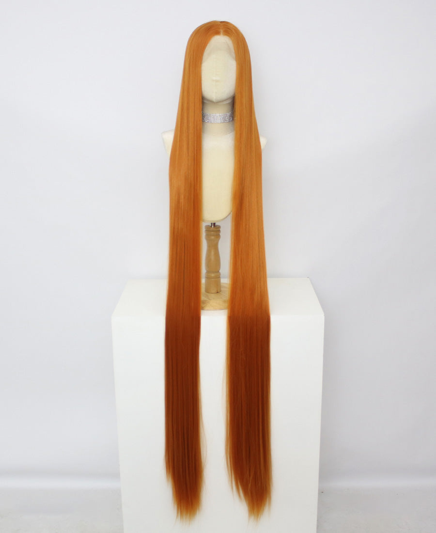 Zane-Orange Lace Frontal Synthetic Wigs super long wig 65 inch wig high quality