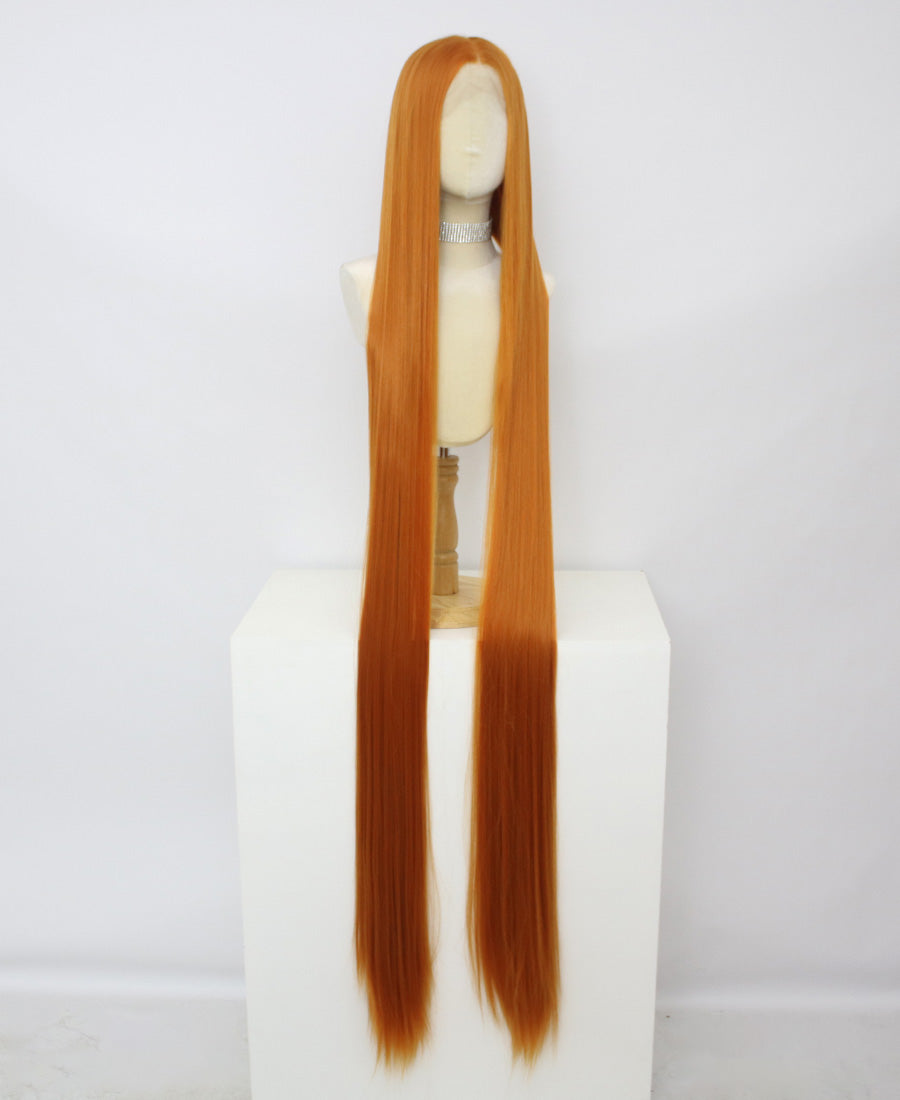 Zane-Orange Lace Frontal Synthetic Wigs super long wig 65 inch wig high quality