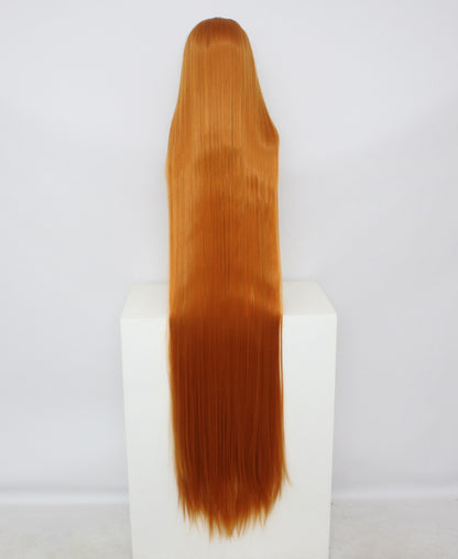 Zane-Orange Lace Frontal Synthetic Wigs super long wig 65 inch wig high quality