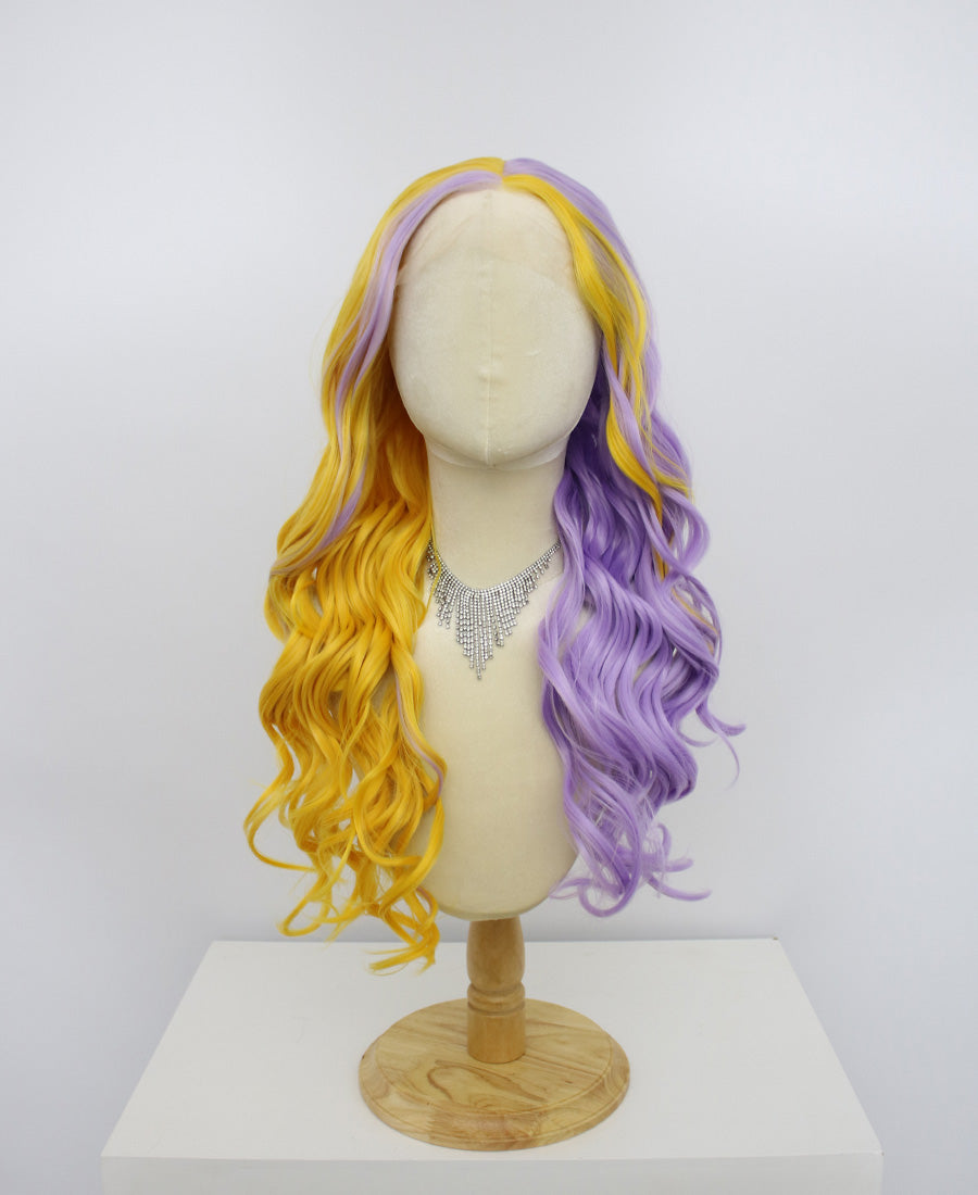 Freya-Orange And Purple Lace Frontal Synthetic Wigs