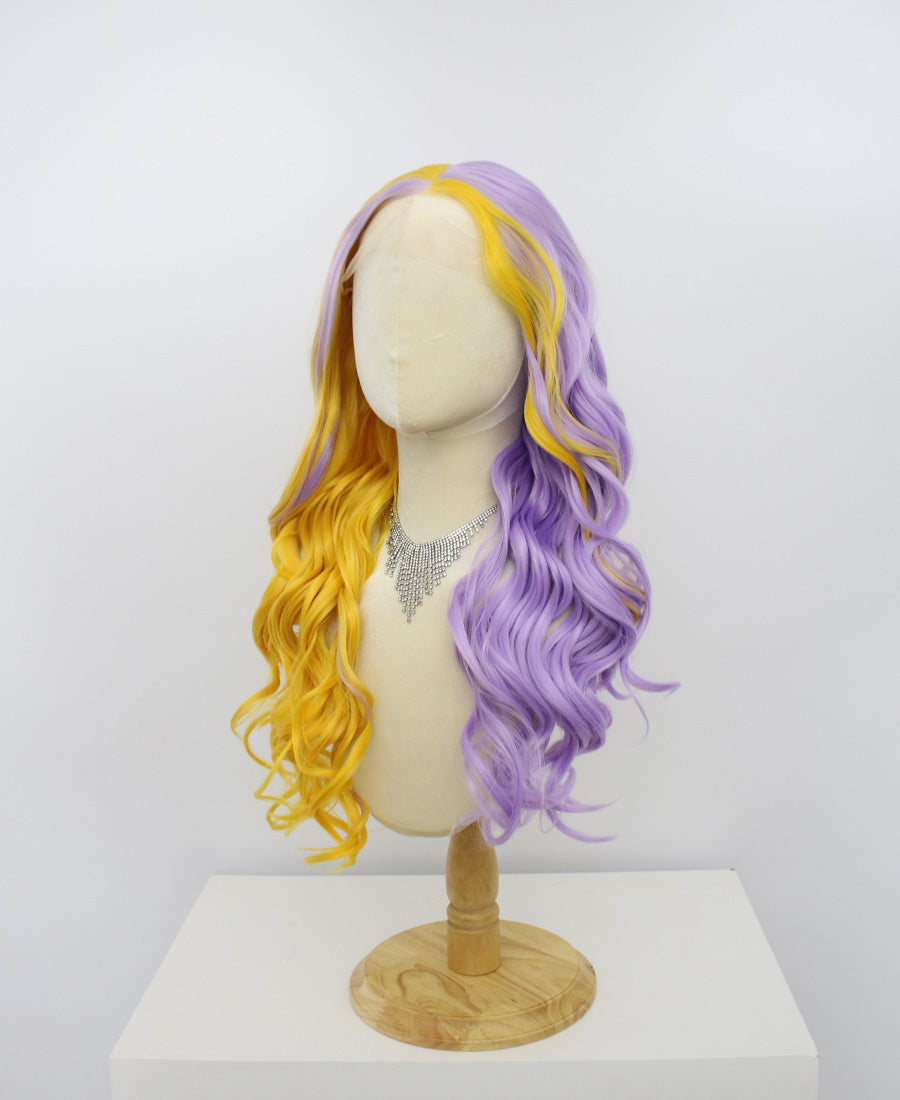 Freya-Orange And Purple Lace Frontal Synthetic Wigs