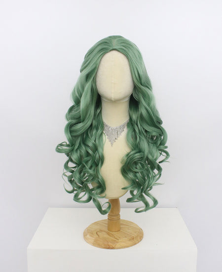 Ariel-Green Hard Frontal Synthetic Wigs