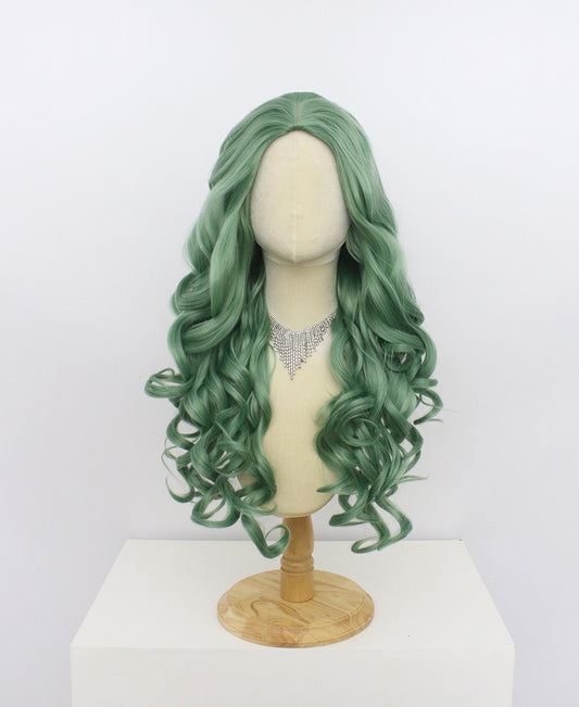 Ariel-Green Hard Frontal Synthetic Wigs