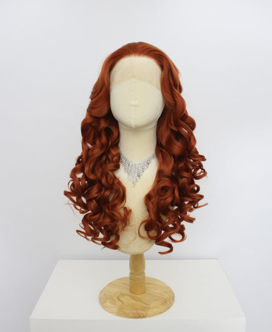 Katie-Brown Lace Frontal Synthetic Wigs