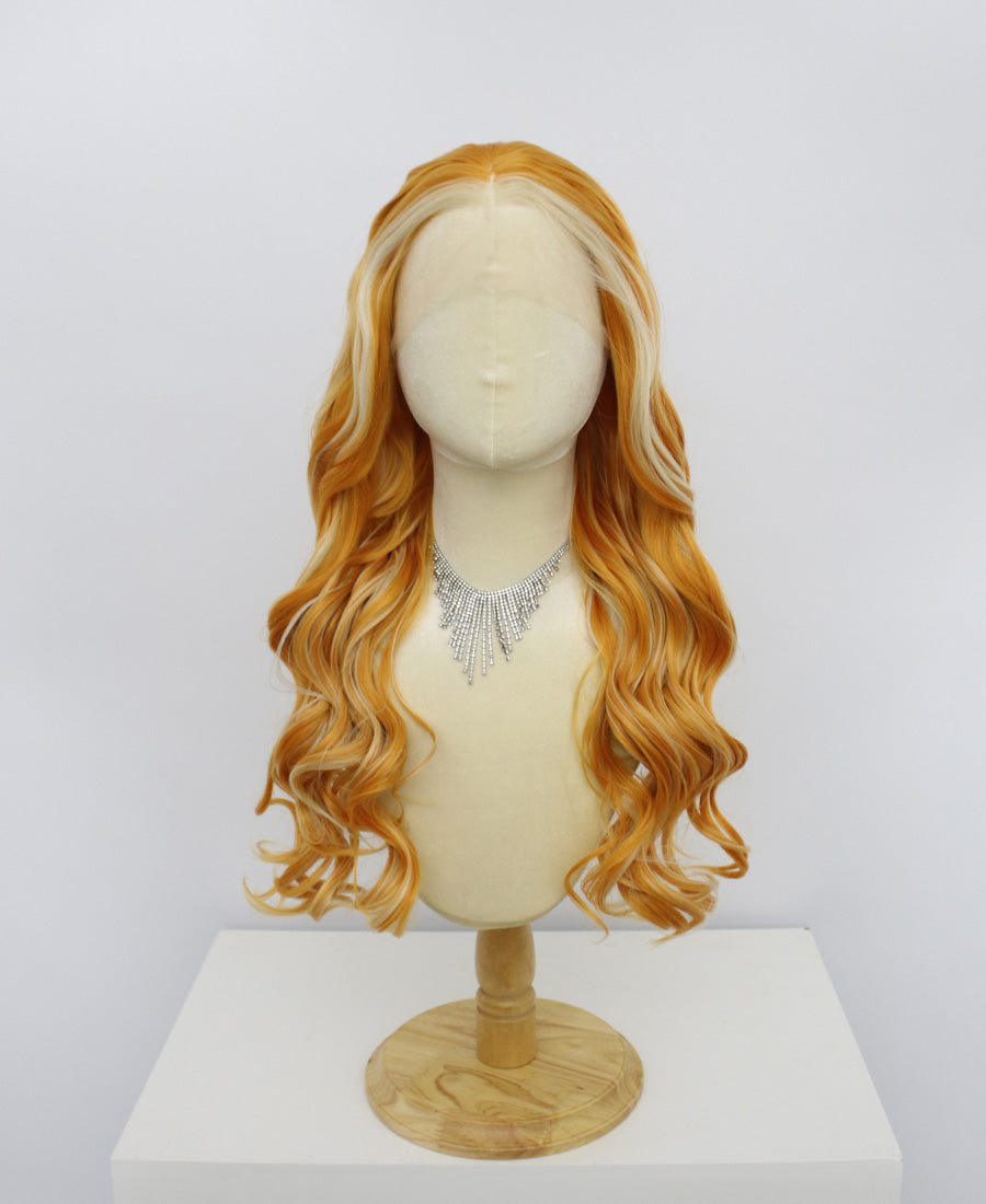 Freya-Orange Lace Frontal Synthetic Wigs