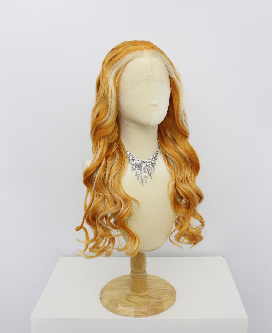 Freya-Orange Lace Frontal Synthetic Wigs