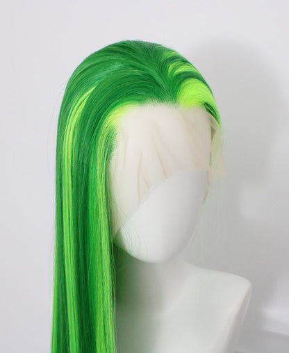 Zane-Green Lace Frontal Synthetic Wigs