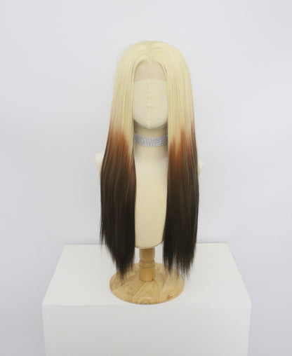 Ariana-Brown And Blonde Lace Frontal Synthetic Wigs