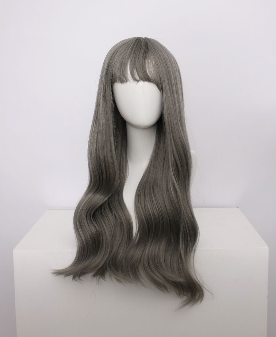 Mia-Grey Hard Frontal Synthetic Wigs