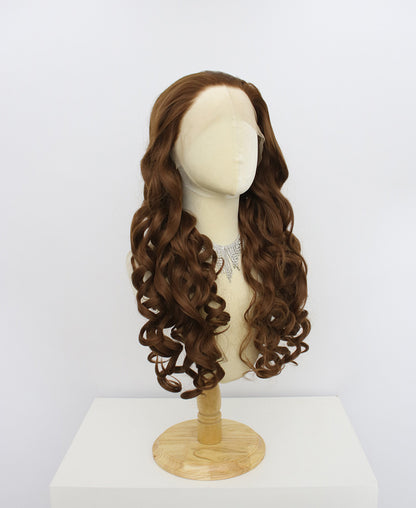 Katie-Brown Lace Frontal Synthetic Wigs