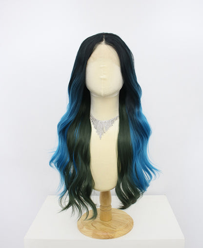 Freya-Blue And Green Lace Frontal Synthetic Wigs