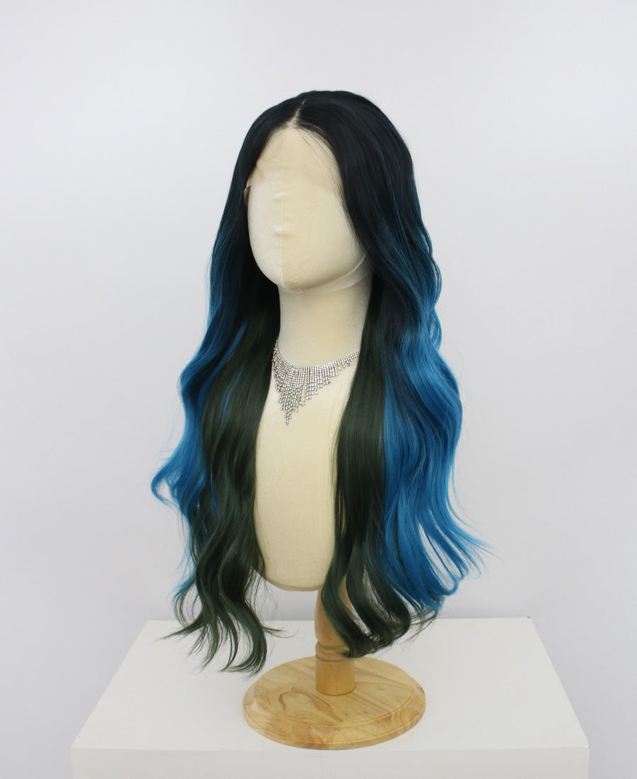 Freya-Blue And Green Lace Frontal Synthetic Wigs