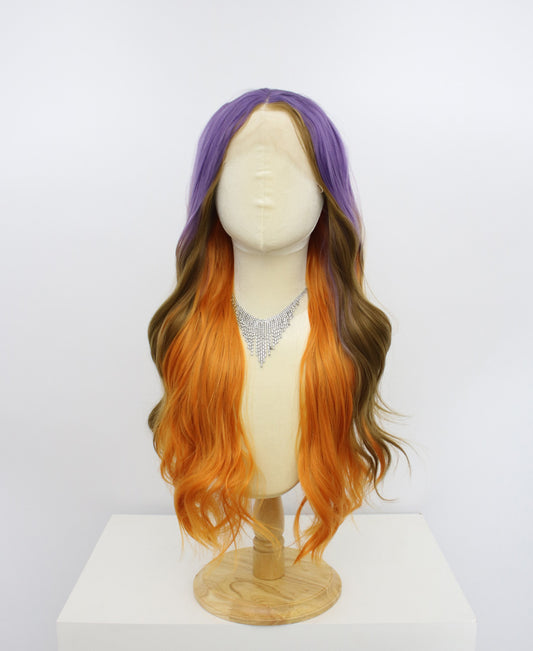 Freya-Orange Lace Frontal Synthetic Wigs