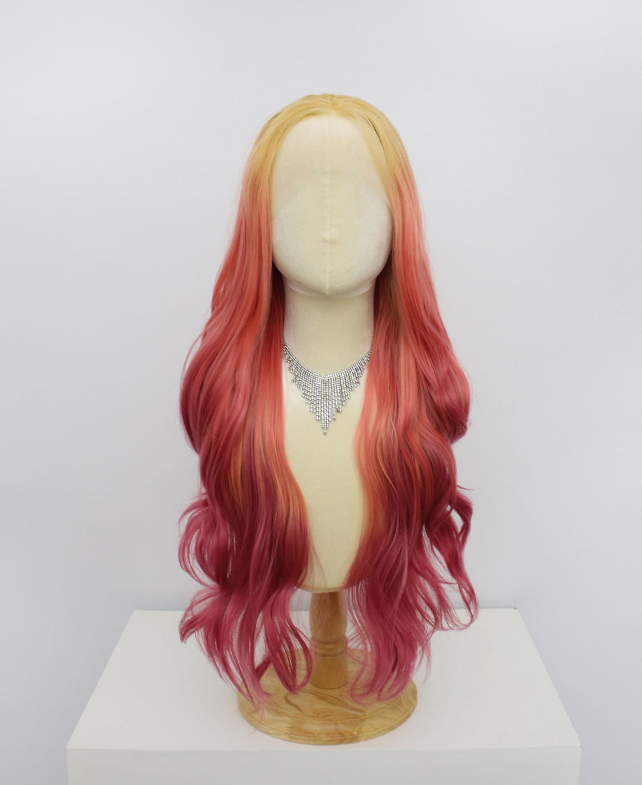 Freya-Orange Lace Frontal Synthetic Wigs