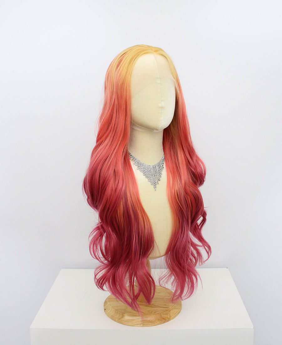 Freya-Orange Lace Frontal Synthetic Wigs