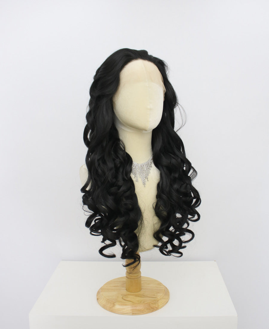 Katie-Black Lace Frontal Synthetic Wigs