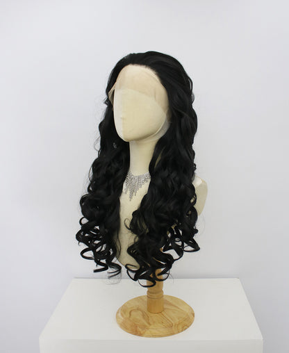 Katie-Black Lace Frontal Synthetic Wigs