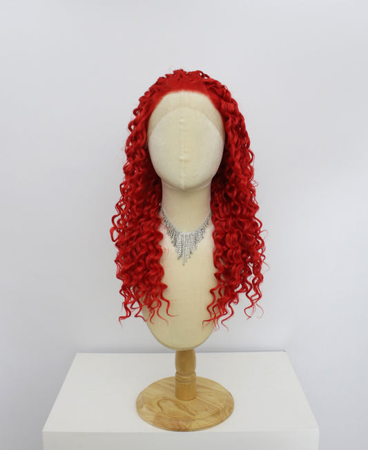 Riley-Red Lace Frontal Synthetic Wigs