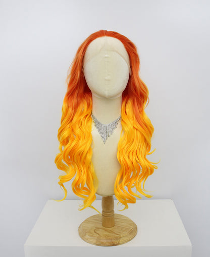 Freya-Orange Lace Frontal Synthetic Wigs