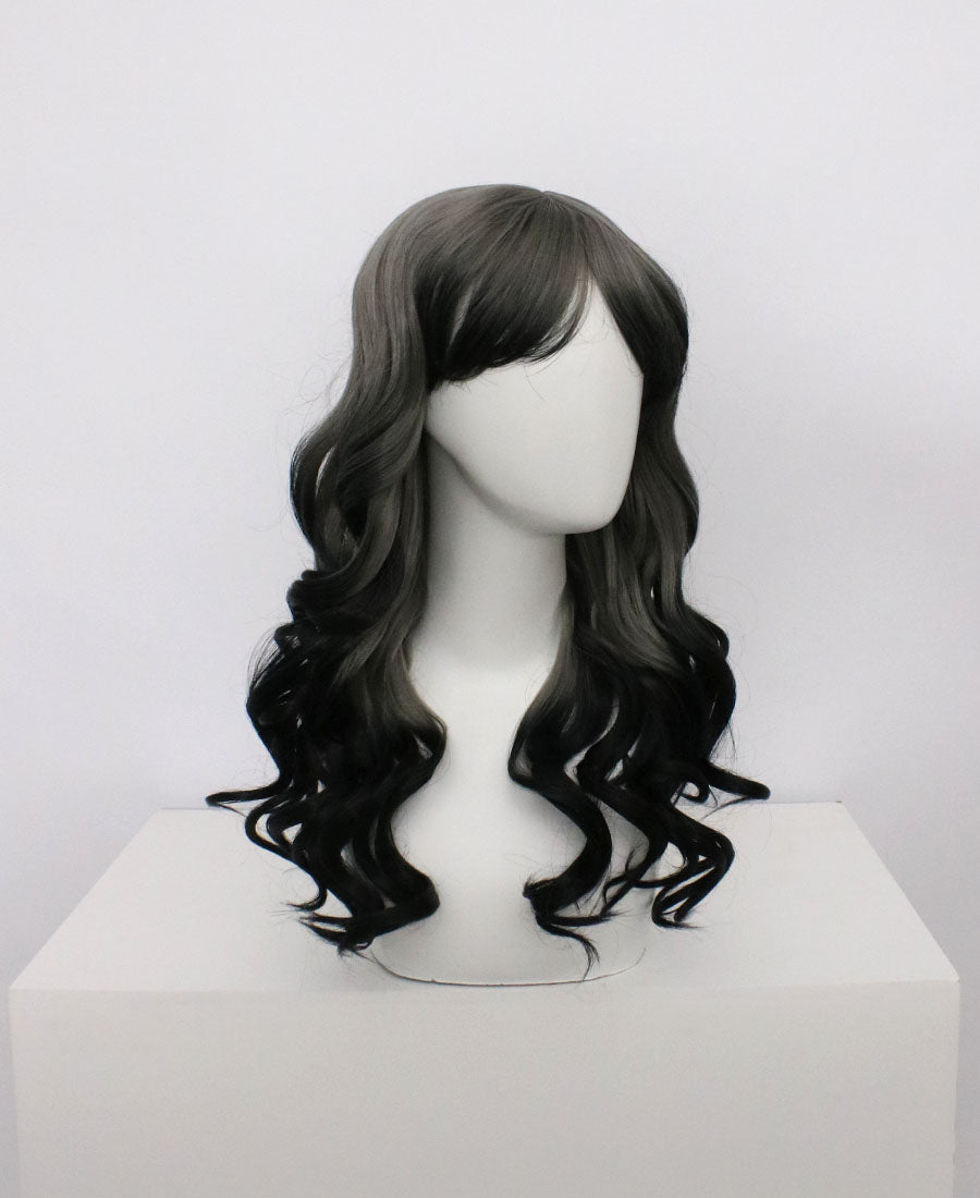 Mia-Grey And Black Hard Frontal Synthetic Wigs