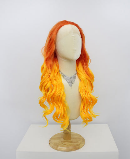 Freya-Orange Lace Frontal Synthetic Wigs