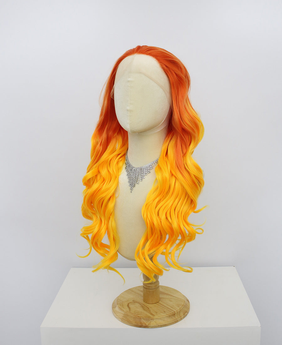 Freya-Orange Lace Frontal Synthetic Wigs