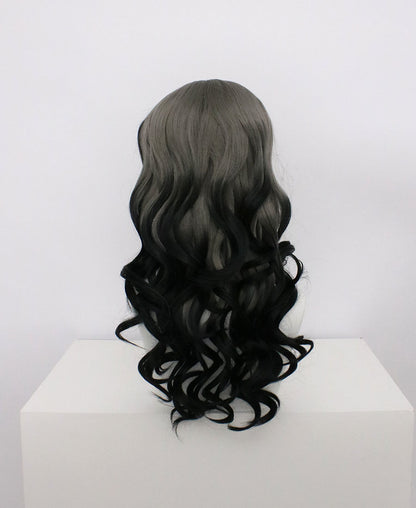 Mia-Grey And Black Hard Frontal Synthetic Wigs