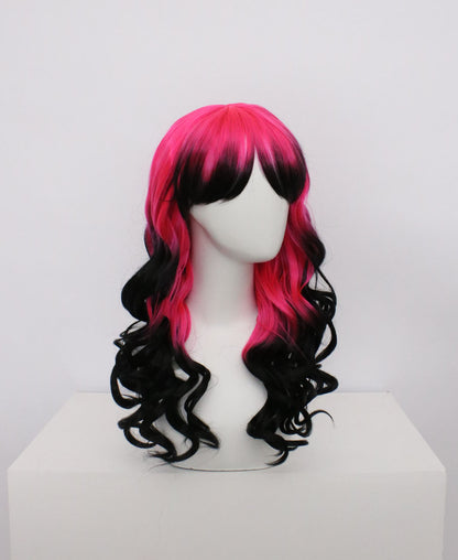 Mia-Pink And Black Hard Frontal Synthetic Wigs