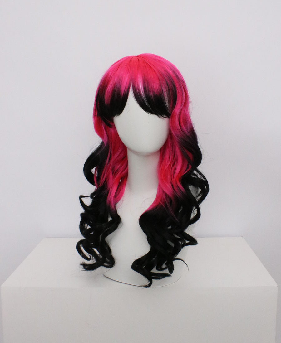 Mia-Pink And Black Hard Frontal Synthetic Wigs