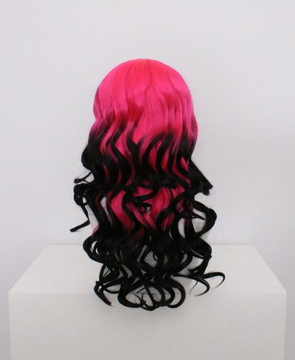 Mia-Pink And Black Hard Frontal Synthetic Wigs