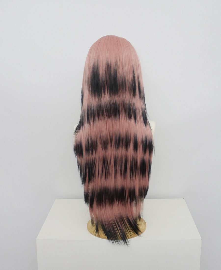 MGW-WM-Pink And Black Lace Frontal Synthetic Wigs